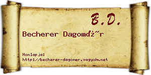 Becherer Dagomér névjegykártya